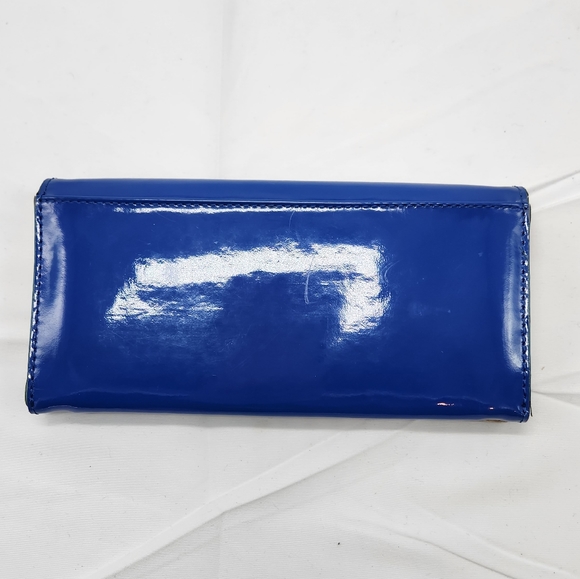 Kate Spade Blue Wallet & Gold chain to make crossbody - Picture 3 of 10